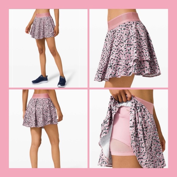 lululemon athletica Dresses & Skirts - Lululemon Court Rival Pink High Rise Skirt Tall Tennis Pickelball